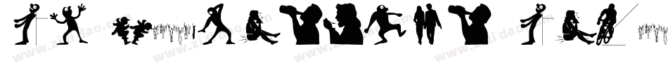 SL Christmas Silhouettes Normal字体转换